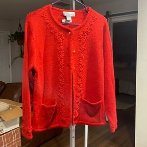 Croft and barrow red cardigan